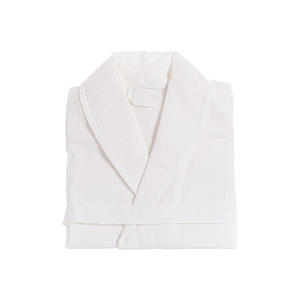 Peignoir en coton gaufré de qualité supérieure 100% coton, blanc, peignoir d'hôtel, tissé à la main, séchage rapide, tailles S-XXL, fabriqué en Turquie - Product Image 3