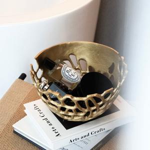 Cuenco de Metal artesanal, pieza central de mesa, cuenco decorativo moderno para sala de estar, mesa de comedor, Detalles - Product Image 1