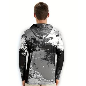 Camisa de Pesca de Manga Larga para Hombre, Camuflaje, Protección UPF 50 Anti-UV, Sudadera con Capucha, 100% Poliéster, Impresión por Sublimación - Product Image 2