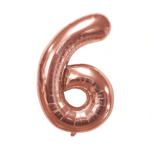 Palloncini Numero Party Love Oro Rosa N6 100cm Confezione da 12 Pezzi - Product Image 2