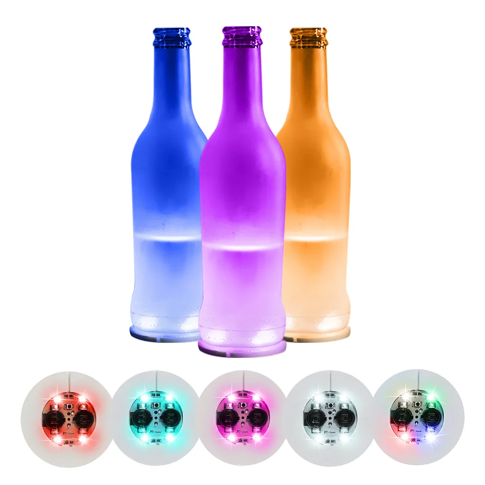 Unterteiler für Schreibtisch Party-Glitzer beleuchtet Herzstücke für Tische Barzubehör Einweg-Unterteiler Flaschenlichter LED-Unterteiler