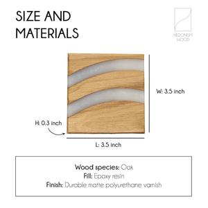Custom Resin and Wooden <b>Drink</b> <b>Coaster</b> Set, Eco-Friendly Reusable <b>Coasters</b>, Beautiful Fusion of Nature and Art Stone <b>Coasters</b> - Product Image 3