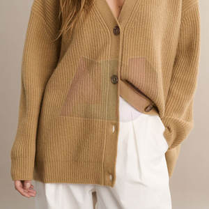 Cárdigan de Lana Moderno para Mujer, Invierno, Color Sólido, Botones, Tejido Transpirable y Duradero, para Uso Casual, Oficina y Combinaciones de Temporada - Product Image 2