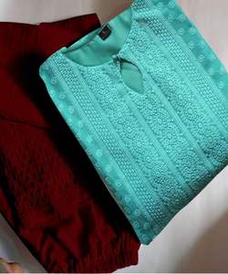 นวมคลุมหน้าสไตล์อินเดียปากีสถานพร้อมทําชุดผ้าฝ้ายผู้หญิงเย็บชุดผู้หญิงที่สง่างาม - Product Image 6