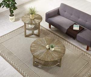 Table basse en bois rustique de style ferme du milieu du siècle pour appartements, montage facile - Product Image 5