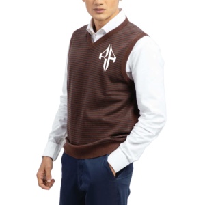 ATLANTIC-Jersey de punto sin mangas para hombre, suéter de punto con cuello en V transpirable, de invierno - Product Image 4