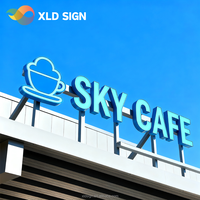Enseigne de magasin LED personnalisée par le fabricant, enseigne extérieure 3D personnalisée, panneau logo LED, enseigne commerciale avec lettres LED