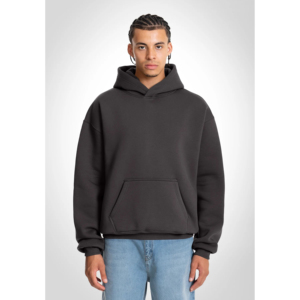 Sudadera con Capucha Extra Grande para Hombre, Color Gris Claro, Manga Larga, Bolsillo Tipo Canguro, Estilo Casual, Marca Privada OEM Trackstar - Product Image 5