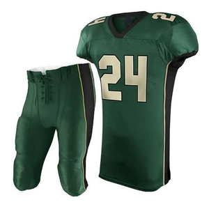 Vente d'usine de nouveaux designs d'uniformes de football américain sublimés, ensemble complet, maillot et pantalon personnalisés, vêtements d'équipe respirants cousus - Product Image 5