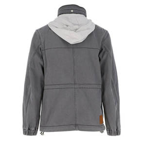 แจ็กเก็ตยีนส์ผ้าฝ้าย100% สำหรับผู้ชายโอเวอร์ไซส์วินเทจแห้งเร็วระบายอากาศ - Product Image 3