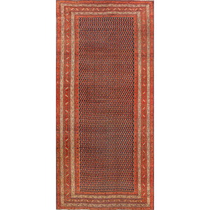 Kiaan Large Area 9x12 Hand Knotted Wool Rugs <b>Red</b> Orange Geometric Pattern for Home Rectangle Hallway-Jaipur Rugs US Paem-77 - Product Image 1