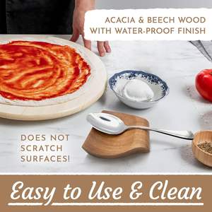 2ช้อนพักพร้อมชุดช้อนกาแฟ2ช้อนที่วางช้อนไม้สำหรับวางบนเตาที่วางช้อนสำหรับเคาน์เตอร์ห้องครัวหรือบนเตา - Product Image 2