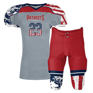 ชุดอเมริกันฟุตบอลแบบกำหนดเอง คุณภาพสูง ระบายอากาศได้ดี แขนสั้น ไซส์ใหญ่ ดีไซน์ใหม่ สำหรับขาย - Product Image 5