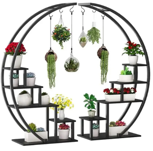 ชั้นวางต้นไม้แบบตั้งพื้น หลายขนาด ใช้ได้ทั้งในบ้านและนอกบ้าน โครงเหล็ก ตกแต่งระเบียง - Product Image 4