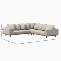 Sofá en forma de L, sofá Seccional de 3 piezas para interiores, muebles modernos de lujo para sala de estar, marco de madera para muebles de Hotel y hogar