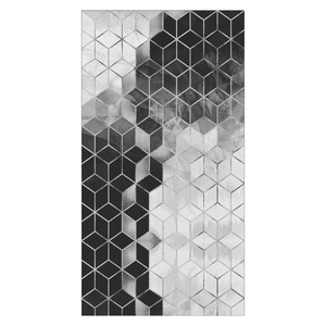 <b>RUGS</b> DEPOT LXDP-0597 Wholesale <b>Charcoal</b> <b>Grey</b> Designer Pattern Digital Printed Machine Washable Chenille Area <b>Rug</b> Non Slip - Product Image 1