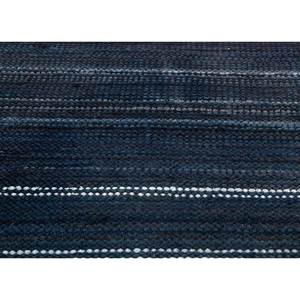 Abrash Blue Striped Wool Jute <b>Rugs</b> Large Area 9x12 Rectangle for Home Entryway and <b>Bedside</b>-Model ADWL-13100 - Product Image 3