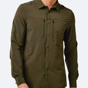Camisa abotonada de material duradero para hombre disponible en tarifa al por mayor Camisa abotonada antiarrugas hecha a medida con calidad superior - Product Image 2
