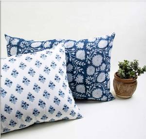 Handcrafted Cotton <b>Cushion</b> <b>Cover</b> With Unique Hand Block Print for Home Decor or Gifting 100% Cotton <b>Cushion</b> <b>Covers</b> - Product Image 1