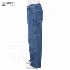 <b>High</b> Quality Mid <b>Waist</b> Straight Solid <b>Men's</b> Denim <b>Jeans</b> Quick Dry Lightweight Comfort Fit Casual Spring Autumn - Product Image 4