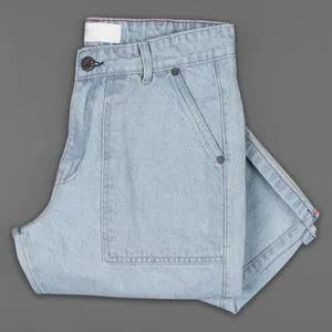 Wholesale Jeans Factory Super High Waist Gray Denim Jeans Women Straight Fit Boot Denim Pants Jeans For mens