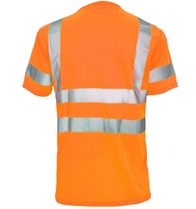 <b>Hi</b> <b>Vis</b> <b>T</b> <b>Shirt</b> ANSI Class 3 Reflective Safety Quick Dry Short Long Sleeve High Visibility Clothing - Product Image 6