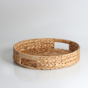 ถาดไม้ไผ่ทรงกลมทำด้วยมือแบบเวียดนามถาดเสิร์ฟเป็นมิตรต่อสิ่งแวดล้อมพร้อมขอบหวายธรรมชาติสำหรับตกแต่งบ้าน-SR2081 - Product Image 3