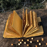 Diario de cuero indio Diario Cuaderno gótico El Fénix Grimoire Imprimir Vintage Diario hecho a mano Libro de sombras Brujería