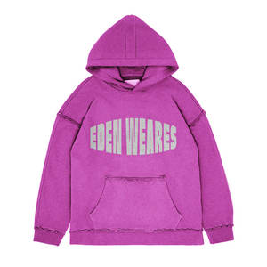 Venta al por mayor ácido lavado de gran tamaño Premium Sudadera con capucha 100% algodón logotipo personalizado mejor calidad tendencia desgastado polar hombres XS con capucha - Product Image 6