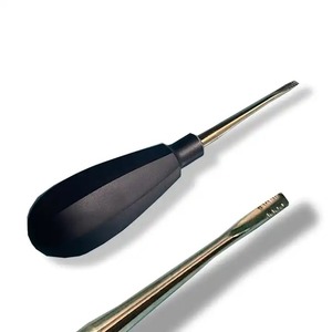 ลิฟต์สเตนเลสสำหรับสกัดรากฟันที่จับสีดำเครื่องมือผ่าตัดปลายทอง - Product Image 4