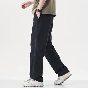 Pantalones Cargo Holgados Vintage para Hombre, Impermeables, Casuales, Deportivos, para Correr, Primavera Verano, Pantalones de Paracaídas, Pierna Ancha, Diseño Plano - Product Image 4