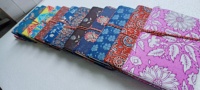 Journaux personnalisés en tissu imprimé sur blocs de bois recyclés, format 4*6 pouces, fabriqués avec du papier artisanal en coton
