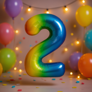 ลูกโป่งปาร์ตี้เลิฟ หมายเลข 2 หลากสี 1M แบบสองด้าน 12 ชิ้น/ถุง - Product Image 3