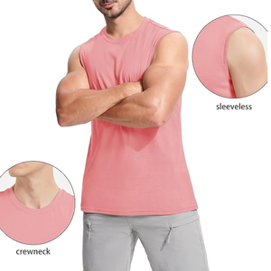 Haute qualité Gym Fitness débardeur hommes et femmes entraînement col rond vêtements sans manches pour la course-en vrac - Product Image 5