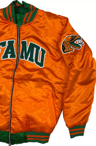 Florida A & M University Famu Varsity Jacket Hombres Mujeres Vintage Lana Seda Bordado Lettermen Chaqueta Botón Decoración Invierno - Product Image 5