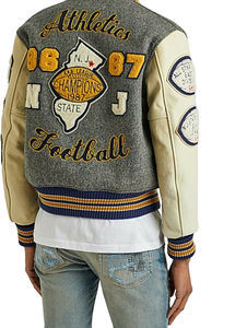 แจ็คเก็ตวาร์ซิตี้ผู้ชายขายดี ดีไซน์สตรีทล่าสุด คุณภาพดีเยี่ยม แจ็คเก็ตเลตเตอร์แมนรุ่นใหม่สำหรับผู้ชาย - Product Image 3