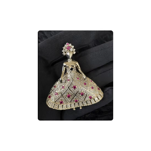 Pendientes de diamantes naturales de corte brillante con ajuste de oro certificado IGI para fiesta de compromiso y regalo-Impresionante joyería India - Product Image 2