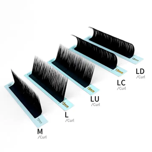 Vente en gros Cachemire Cils Extension Cils Plateau Fournitures Soie Foncé Mat M L L + Vison Volume Extension de Cils Marque Privée 0.85 - Product Image 1