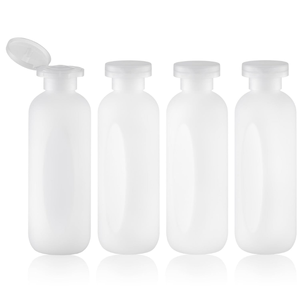 Botella de plástico HDPE de 200ml, botella exprimible con tapa abatible, envase de loción de champú cosmético vacío recargable - Product Image 4