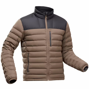 Veste d'hiver matelassée légère à manches longues de haute qualité pour homme, coupe-vent et respirante, avec col montant en toile personnalisable – Meilleure vente - Product Image 1