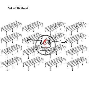 Set of 16 Unique Metal Plant Stands Easy-to-Clean Glass <b>Spice</b> Rack and Flower Pots for Home Kitchen Storage <b>Holders</b> & Racks - Product Image 1