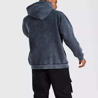 Benzersiz Asit Yıkama Kışlık Erkek Pamuk Karışımlı Regular Fit Kapüşonlu Sweatshirt Dijital Baskılı Özelleştirilebilir Nefes Alabilen Hızlı Kuruyan