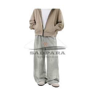 Pantalon de survêtement d'été en coton éponge décontracté pour hommes Logo personnalisé Baggy Straight Leg Quick Dry Elastic Fitness Jogging Sweatpants - Product Image 1