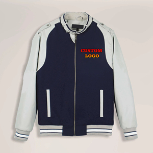 Veste universitaire en laine pure matelassée style rue principale automne 2025, patchs en chenille personnalisés, veste de baseball universitaire - Product Image 2