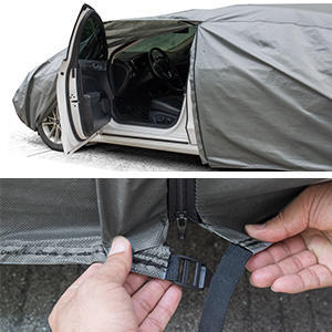 100% водонепроницаемый чехол для автомобиля из нетканого материала с 90% защитой от УФ-излучения, вентиляцией, на заказ, для использования на улице, подходит для всех автомобилей - Product Image 5