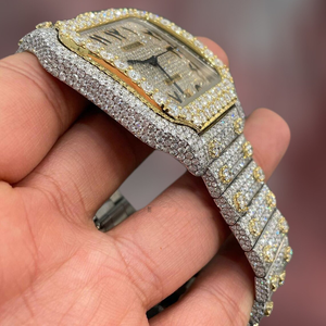 Customized Size and Hip Hop Style Stainless Steel Unique Design <b>Watch</b> for <b>Men</b> Crafted with Lab Grown Diamond with VVS Clarity - Product Image 2