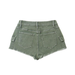 Venta al por mayor de pantalones cortos de mezclilla hechos a medida las mujeres usan slim fit señoras pantalones cortos de mezclilla con estilo casual de moda de las mujeres pantalones cortos - Product Image 2