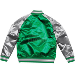 100% Polyester Satin Varsity Jacket Sports d'équipe personnalisés et logo du nom du Club Baseball Letterman University Varsity Jacket - Product Image 2