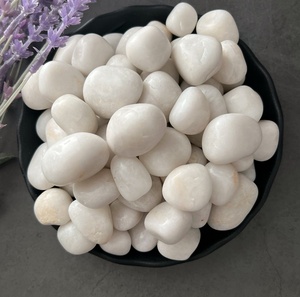 Pierres d'agate blanche naturelle, ovales, polies, pour la décoration de la maison, artisanat Feng Shui - Product Image 2