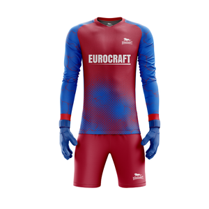 Conjunto de uniforme de portero personalizado por sublimación completa OEM, camiseta de fútbol, pantalones cortos estampados, guantes de portero, camiseta de fútbol - Product Image 4